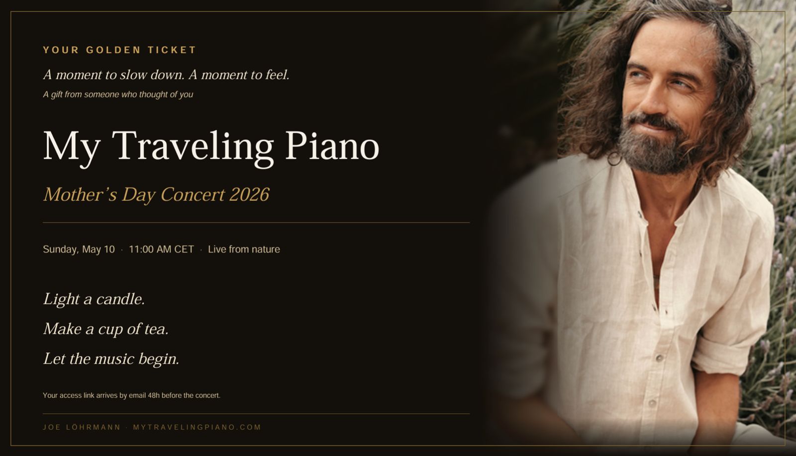 Golden Ticket &mdash; Digital gift voucher for the Mother&rsquo;s Day Concert